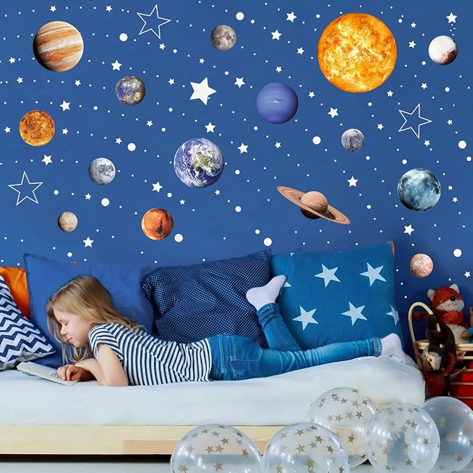 Solar System Wall Decals Glow in The Dark Stars 780 PCS, Glowing Planets Stickers for Ceiling, Nursery Wall Stickers for Bedroom, Kids Room Decorations (Blue) - Image 6