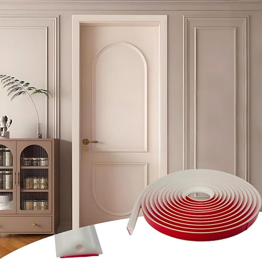 20FT×0.78'' Peel and Stick Wall Molding Trim,Flexible Molding Trim Self Adhesive Chair Rail Panel Molding,Crown Molding Peel and Stick Molding Trim for Walls,Door Trim (White, 20FTx0.78'') by Unknown