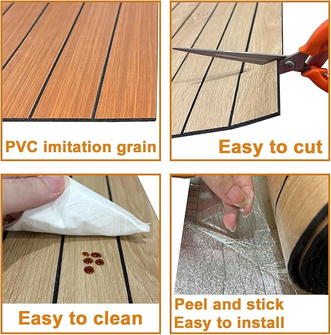 Yutianli PVC Slat Wall Panel Peel and Stick 118"x 15.7" Faux Wood Slat Panel Artificial Walnut Wood Grain Self-Adhesive Soundproof 3D Wall Panel for Walls and Ceilings - Image 6