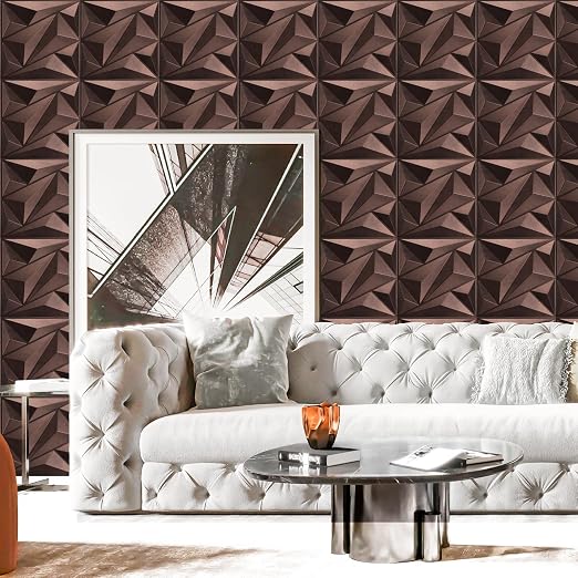Art3dwallpanels Antique Copper 33 Pack 3D Wall Panels for Interior Decor, PVC Textured Wall Panels 12''x12'' Cover 32.Sq.Ft.Antique Copper | PVC Accent Wall Panels for Interior Wall Decor, Living Room Lobby Bedroom Hotel Office - Image 5