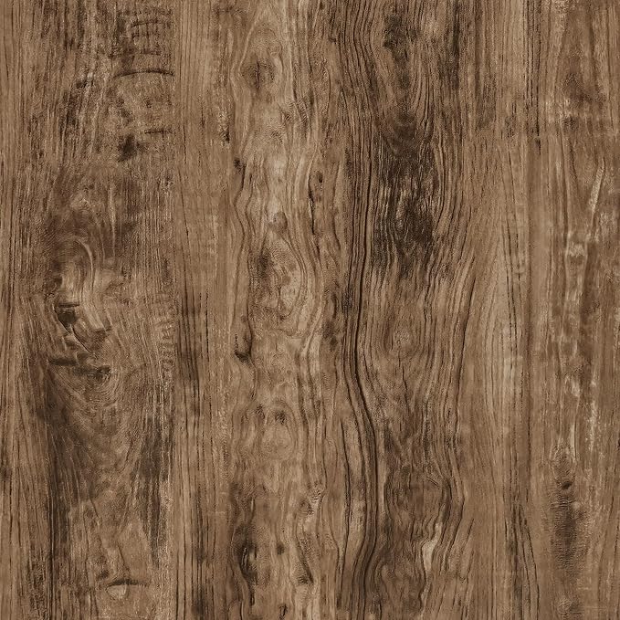 Wood Grain Contact Paper 17.3"x200" Grayish Brown Wood Look Peel and Stick Wallpaper Vintage Removable Self Adhesive Vinyl Faux Woods Wallpaper for Cabinets Countertops Covering by Qianglive