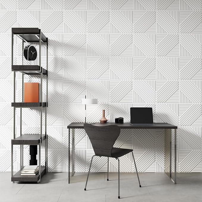 Art3d 3D Textured Accent Wall Panels, 12 x 12 Inch, 33-Pack, White | Premium PVC, Waterproof, Anti-Sag, Scratch Resistant, Ideal for Living Room, Bedroom, TV Background - Image 7