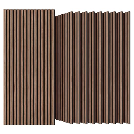 TONOR Wood Wall Panels for Interior Wall Decor-10 Pack 47.2" x 23.6" | Acoustic Wall Panels-77.5ft², Wood Slat Acoustic Panels for Noise Cancelling and Decoration, Living Room, Walnut by TONOR