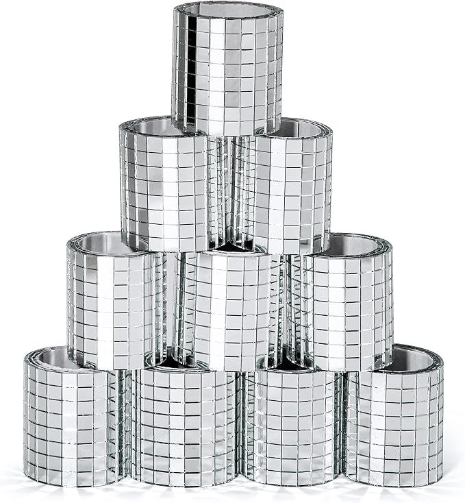 PP OPOUNT 4720 PCS Disco Ball Tiles, 5 x 5 mm Self-Adhesive Mirror Tiles by PPOPOUNT