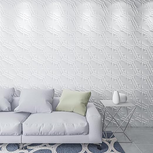 Art3dwallpanels 3D Wall Panels, 33 Pack, 12x12 Inch, White | Modern Raised 3D PVC Wall Tiles for Interior Wall Decor, 2 Different Effects, Easy DIY Mount for Residential and Commercial - Image 9