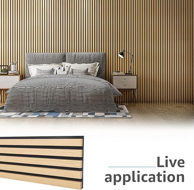 Art3d 6-Pack 3D Textured Soundproof Wood Slat Wall Panel, 94.5" x 7.9", Oak | Wood Grain Finish, Effortless Setup, Sustainable, Long-Lasting, Noise Reduction, Easy Care, for Living Room, Bedroom, Office - Image 6