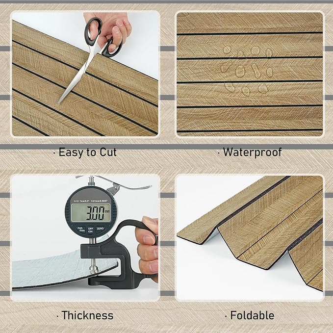 Wallercity Brown Peel & Stick Soundproof 3D Wood Slat Wall Panels for Walls | Wooden Acoustic Wall Panels for Accent Walls Self Adhesive Waterproof Faux Oak Wood Planks for Walls & Ceilings 23.6x197 IN - Image 8