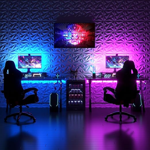 Art3dwallpanels 33 Pack 3D Wall Panels Diamond, Black, 12''x12'' | PVC Accent Wall Panels for Interior Wall Decor, Living Room, Lobby Bedroom Hotel Office, Cover 32.Sq.Ft - Image 6