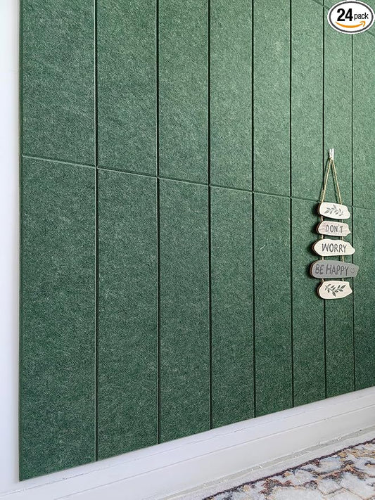 Shiplap Felt Wall Panels for Interior Wall Decor, Accent Wall Paneling for Bedroom Living Room & Office, Peel and Stick, Sound Absorbing – 24 Pack Felt Tiles with Adhesive – Tree by DesignerManufacturerofInnovativeBulletinBoardSolutionsforHomeOffice