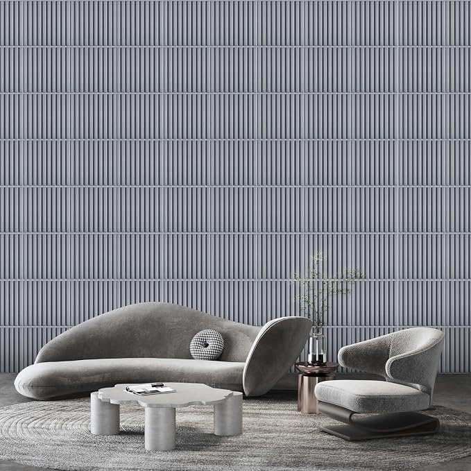 Heikki 30 Pack 3D Wall Panel for Interior Wall Décor, PVC Flower Textured Wall Panels for Living Room Bedroom Hotel Office, 11.8"x11.8", Double-Sided Tape (Gray-XHT) - Image 7