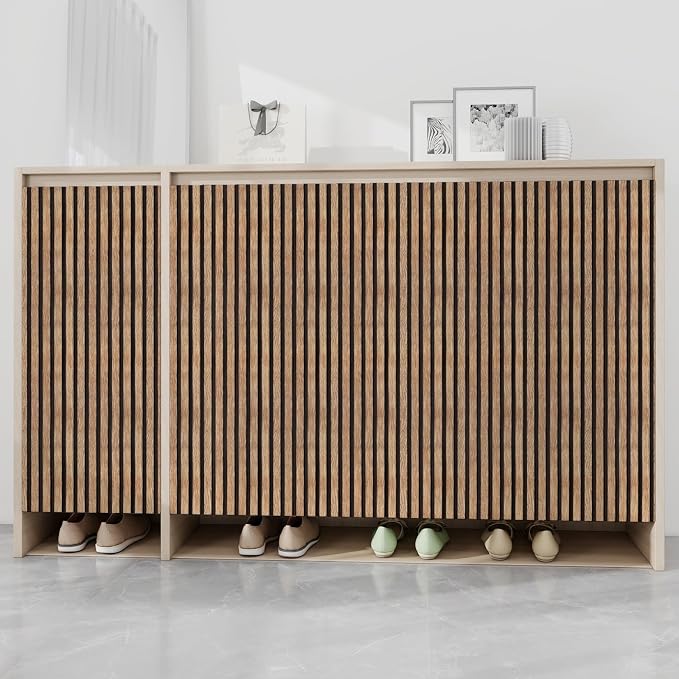 Yun-aeon Natural Wood Peel and Stick Wallpaper Wood Slats - 17.3"x 120" Tan Self-Adhesive Waterproof Vinyl Removable Wall Paper for Wall Decor Bedroom | 17.3"x 120" Self-Adhesive Waterproof Vinyl Removable Wall Paper for Wall Decor Bedroom - Image 8