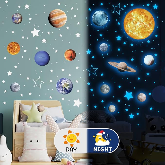 Solar System Wall Decals Glow in The Dark Stars 780 PCS, Glowing Planets Stickers for Ceiling, Nursery Wall Stickers for Bedroom, Kids Room Decorations (Blue) - Image 5