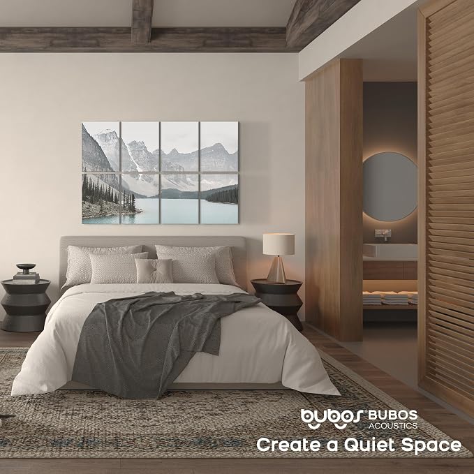 BUBOS 8 Pcs Art Acoustic Wall Panel,47.2”x31.4”Self Adhesive for Home Decor | Peel and Stick, for Home Office, Studio & Wall Decor Sound Treatment, Wall Panels for Noise Reduction & Stylish Room - Image 6