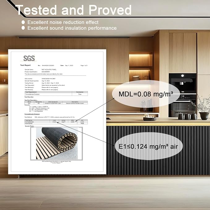 Acoustic Wood Panels for Wall,3D Flexible Fluted Sound Slat Panel,Dark Grey | Soundproof ,Absorbing,Noise Cancelling,94.5 x 23.6in - Image 4