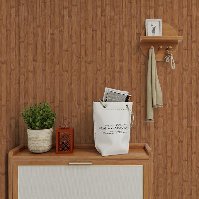 Tawny Wood Grain Contact Paper 17.3"x400" Wood Look Peel and Stick Wallpaper Removable Self Adhesive Vinyl Wallpaper for Bedroom Cabinets Countertops - Image 4