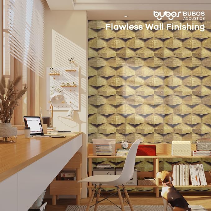BUBOS 6 Pack Art Acoustic Wall Panels,70.8”x47.2”Self Adhesive for Home Decor | Peel and Stick, for Home Office, Studio & Wall Decor Sound Treatment, Wall Panels for Noise Reduction & Stylish Room - Image 7