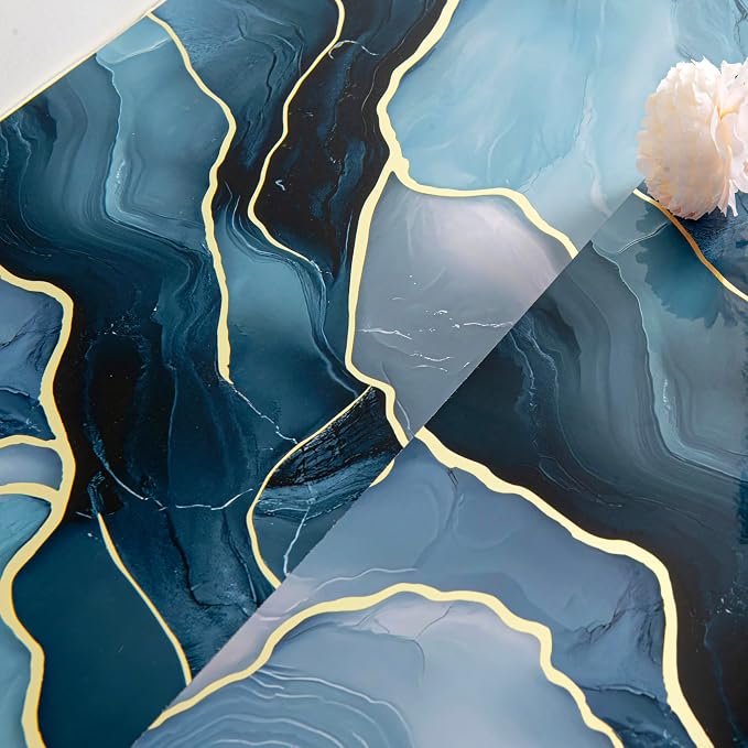 Haimin 3D Wall Panels Peel and Stick Marble Tile Look 10 Pack Waterproof | Lightweight, each 23.6x11.8in, total 19.4 sq ft. Kitchen & bath backsplash, bedroom/living rm decor. Marble-look faux tile. - Image 3