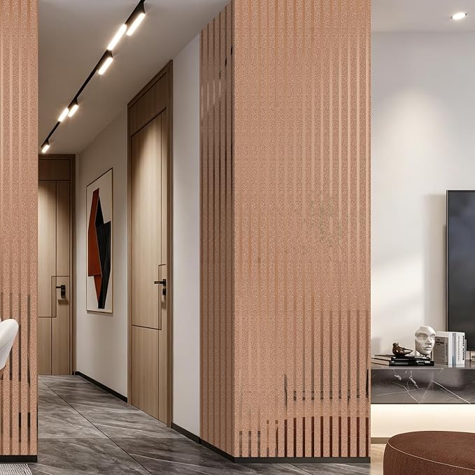 2mm Thick Peel and Stick Wallpaper Glossy Striped Texture Wall Panels | 23.62" x 110.24" Self Adhesive Contact Paper Waterproof Renter Friendly Removable Vinyl for Kitchen Office TV Accent Wall - Image 2