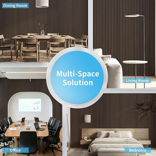 Art3d Roll-Flat Beaded Wood Slat Wall Panel, 1-Pack, 94.5 x 23.6 in, Walnut | Flexible, Durable, Crack Resistant, Glue on, Easy to Install, for New Home Buyer, Future Mover to Upgrade Office, Living Room - Image 8
