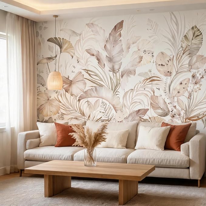 PYFFYP-Tropical Jungle Peel and Stick Wallpaper murals for Living Room | For bathroom bedroom,Self adhesive paper - Image 2