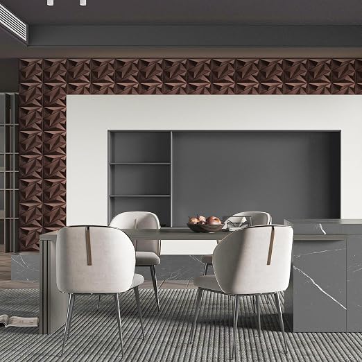 Art3dwallpanels Antique Copper 33 Pack 3D Wall Panels for Interior Decor, PVC Textured Wall Panels 12''x12'' Cover 32.Sq.Ft.Antique Copper | PVC Accent Wall Panels for Interior Wall Decor, Living Room Lobby Bedroom Hotel Office - Image 9