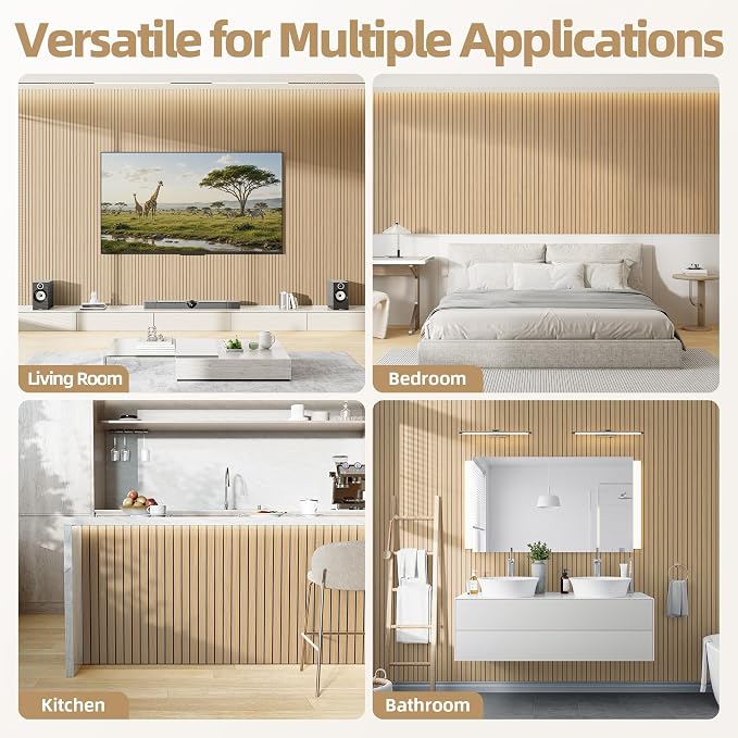 NEPIS Peel and Stick Wood Slat Wall Panels, 3D PVC Faux Oak Wood Wallpaper | 15.75"x118" Soundproof Wall Panels with Self Adhesive, Wall Coverning for Accent Walls Ceiling Bedroom Bathroom Kitchen Decor - Image 6