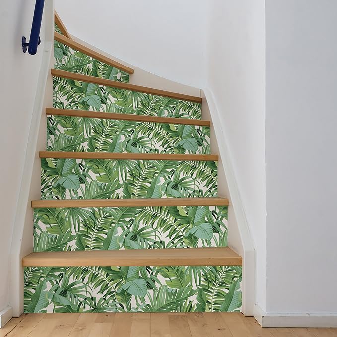 NuWallpaper Maui Peel and Stick Wallpaper, Green Tropical Leaf Removable Contact Paper for Walls, Self Adhesive Wall Covering for Bedroom Living Room Accent Wall - Image 4