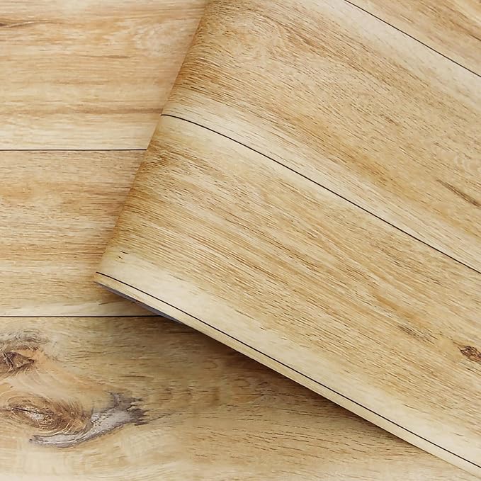 Yun-aeon Realistic Wood Peel and Stick Wallpaper 17.7"x300" Contact Paper Wood Grain Self-Adhesive Film Waterproof & Removable Wallpaper Decorative Vinyl for Kitchen Countertops Cabinets - Image 4