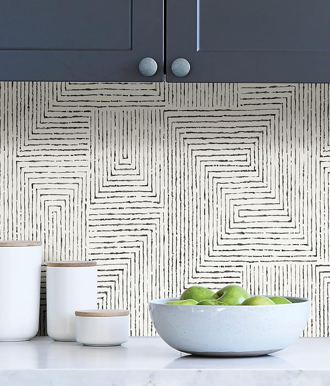 NuWallpaper x Scott Living Black Ink Peel and Stick Wallpaper, Removable Wallpaper, 20.5 in x 18 ft - Image 3
