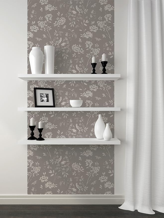 Peel and Stick Wallpaper Roll, Nestled in Nature Design | 17.5 x 216 in roll; Covers 26.25 sq ft; Vinyl peel & stick; No paste needed; Great for walls, shelves & cabinets. - Image 6