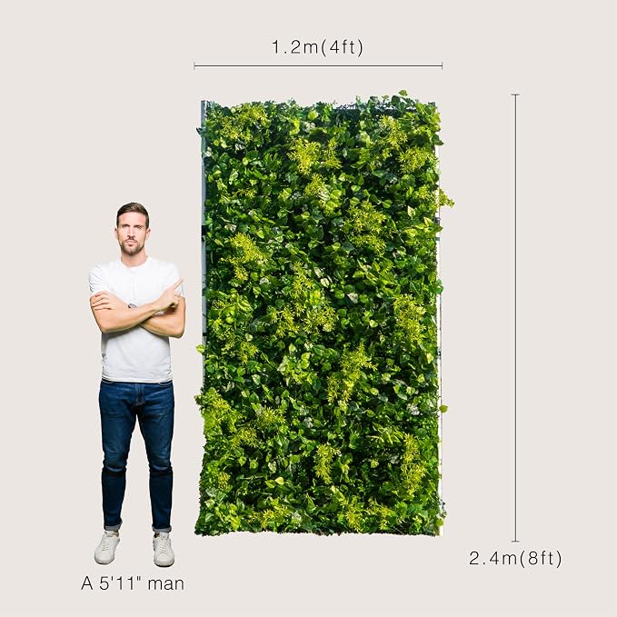 Artificial Green Flower Wall Panels, 3D Silk Floral Wall Backdrop | Quick Assembly/Storage Roll Up, Both Eco＆Pet Friendly Decor for Wedding,Baby Shower,Party and Home Decor,4ft*8ft - Image 2