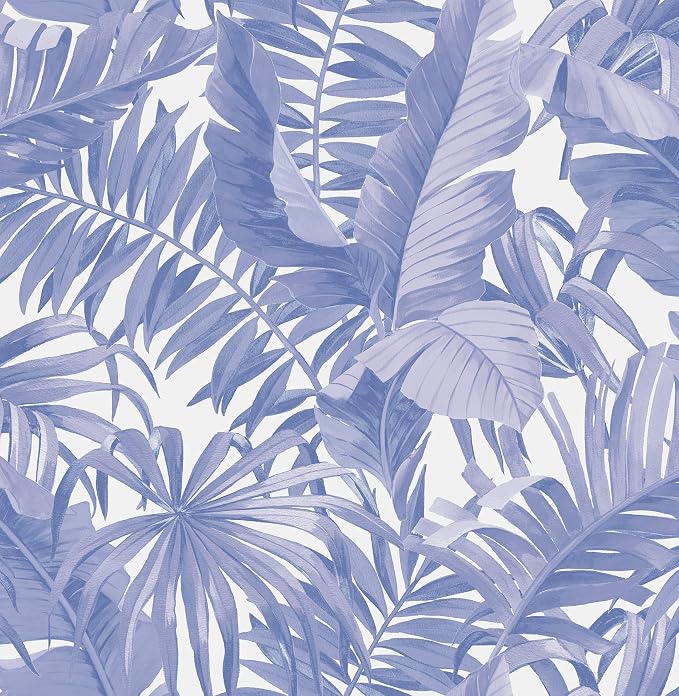 NuWallpaper NUS4623 Maui Peel & Stick Wallpaper, Periwinkle by NuWallpaper
