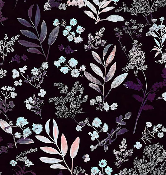 Laatse Vintage Floral Peel and Stick Wallpaper 17.5'' x 393'', Pink Purple | Self Adhesive/Removable/Waterproof/Thick Vinyl Contact Paper for Bathroom Bedroom Shelf Cabinet Drawer,Prepasted,Easy Peel by Laatse