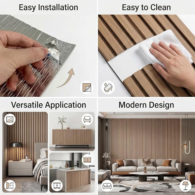 3D Wall Panels Peel and Stick – 15.74" x 236" PVC Faux Texture Wall Covering, Self Adhesive Waterproof DIY Accent Wall for Living Room, Bedroom, Sofa Background & Kitchen Backsplash, Covers 25.8 sq.ft - Image 4