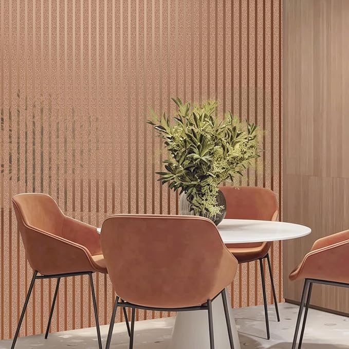 2mm Thick Peel and Stick Wallpaper Glossy Striped Texture Wall Panels | 23.62" x 110.24" Self Adhesive Contact Paper Waterproof Renter Friendly Removable Vinyl for Kitchen Office TV Accent Wall - Image 7