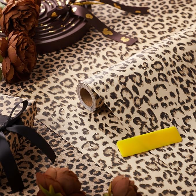 Drydiet Leopard Print Wallpaper Peel and Stick Contact Paper 15.8 x 1500 | Self Adhesive, Cheetah Print Design, Easy Apply Remove, Wall Sticker for Home Locker Dorm Classroom Living Room Decor - Image 3