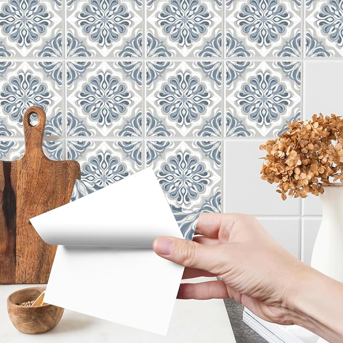 Wall Tiles Peel and Stick Waterproof - 24 Pcs (6x6 Inch) Wall Stickers Backsplash Decals for Kitchen, Bathroom, Removable Self-Adhesive Vinyl Art (Multi-color13-24, 6x6 Inch) - Image 2