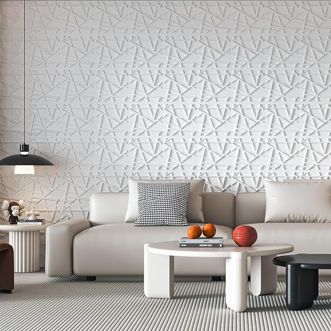 Art3d 20 Pack Decorative 3D Wall Panels, 19 Sq.Feet PVC Interior Wall Décor, 11.8"x11.8", White - Image 6