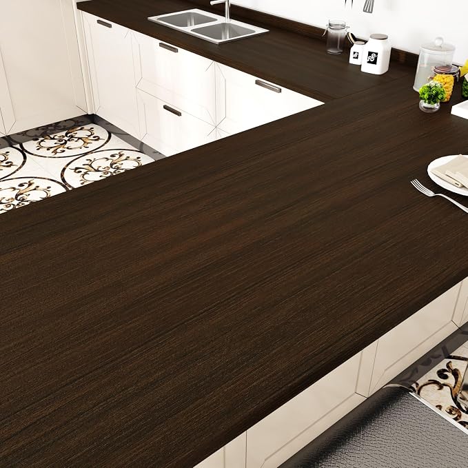 WESTICK Wood Contact Paper for Countertops Waterproof Wood Peel and Stick Wallpaper Self Adhesive Removable Wooden Grain Contact Paper for Cabinets and Drawers Kitchen Bathroom Vanity Desk 15.8" x 78" by WESTICK