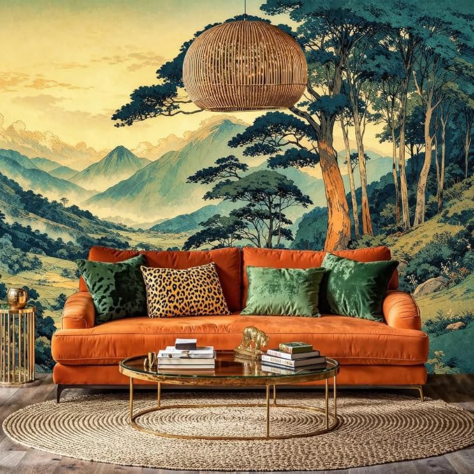 Mountain Wall Murals Peel and Stick Self Adhesive Canvas Wallpaper | Large Removable Mountain Mural for Living Room Bedroom Office Home Decor and Accent Walls in Multiple Standard Sizes - Image 2