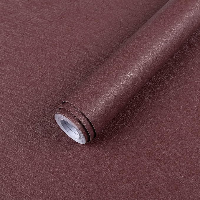 Dark Red Peel and Stick Self Adhesive Wallpaper Countertop Contact Paper | Burgundy Removable Waterproof Bathroom 15.7" X 118" Kitchen Vinyl Wrap for Cabinet Countertops Wall Counter Top Paper by Abyssaly