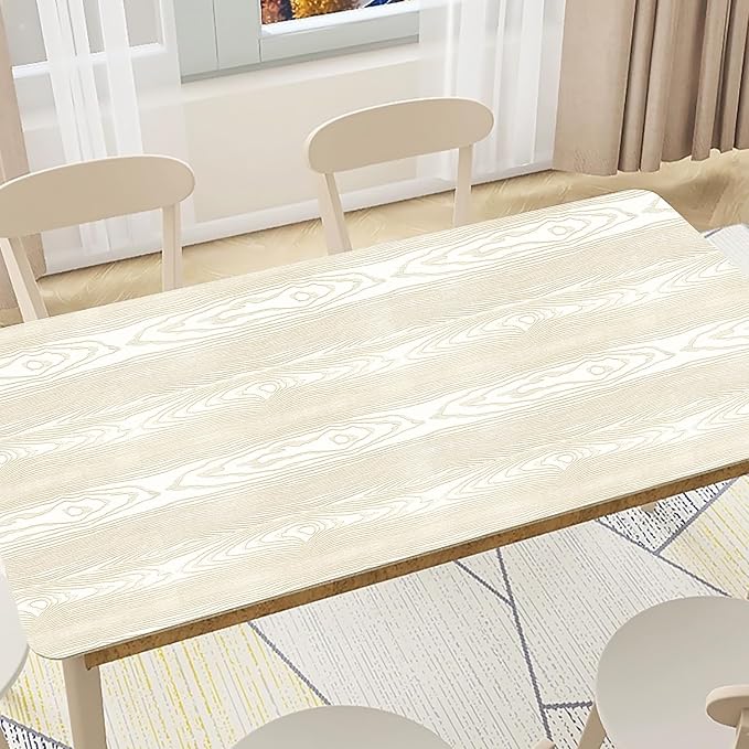 Yun-aeon Beige and Gold Wood Contact Paper Wooden Peel and Stick Wallpaper | 17.3"x200" Rustic Removable Self-Adhesive Wallpaper Wood Grain Contact Paper for Countertops Cabinets - Image 5