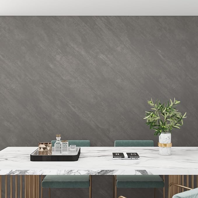 3yecao 48"×354" Extra Wide Large Size Grey Concrete Cement Wallpaper Peel and Stick 3D Industrial Matte Textured Thick Waterproof Gray Concrete Contact Paper for Bedroom Bathroom Garage Walls - Image 7