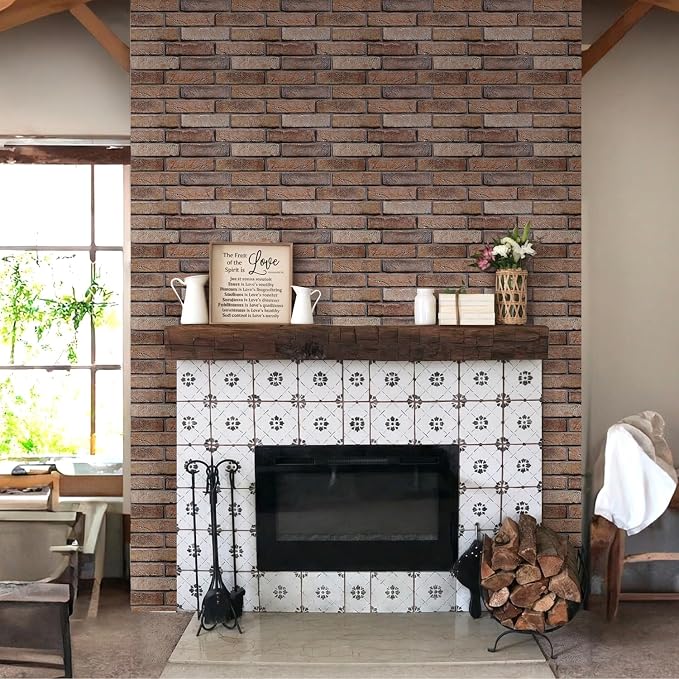 Commomy 3D Faux Brick Wall Panels -Thin Urltra PVC 10pcs 15.74" x 11.8" | Peel and Stick Brick Wall Covering for Quick DIY Interior Wall Decor,Not Real Brick (12.92 sq.ft) - Image 7