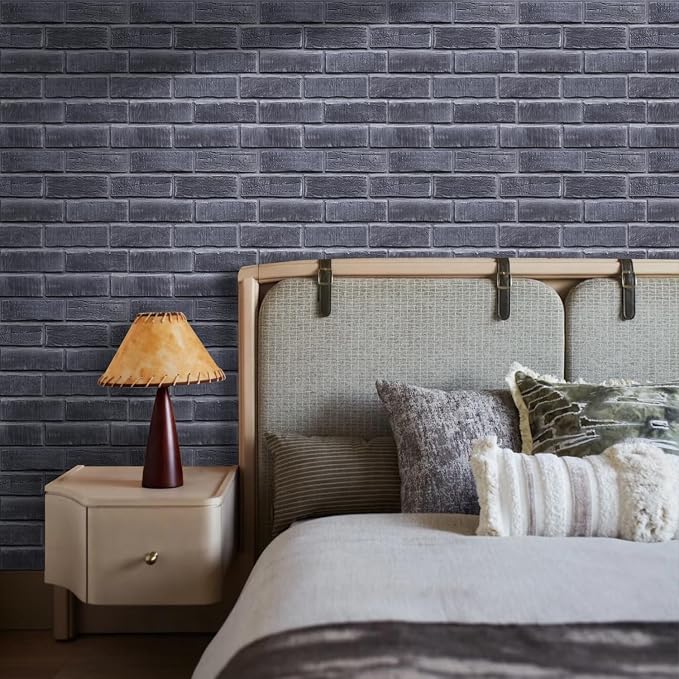 COMSTICKC 3D Faux Brick Wall Panels Peel and Stick, 10 Pcs 11.8" x 11.8" | Not Real Brick, Lightweight PVC Brick Sticker, Decorative Wall Wallpaper for Quick DIY Wall Upgrades, Cover 9.7 sq ft - Image 7