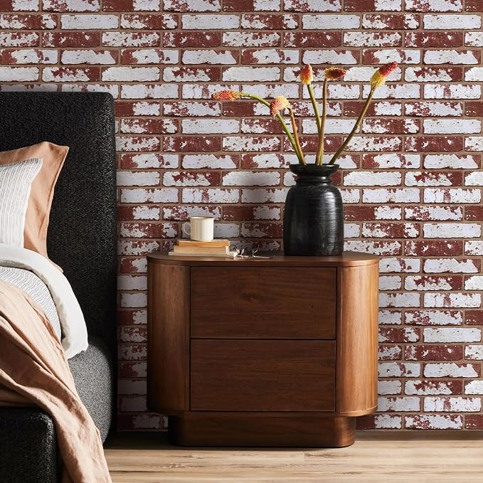 Commomy 3D Faux Brick Wall Panels Peel and Stick - 10pcs 15.74" x 11.8" | Ultralight Thin PVC 3D Wall Panels Fake Brick Paneling for Home Office,Bedroom,Quick DIY Home Decor(12.92 sq.ft) - Image 7