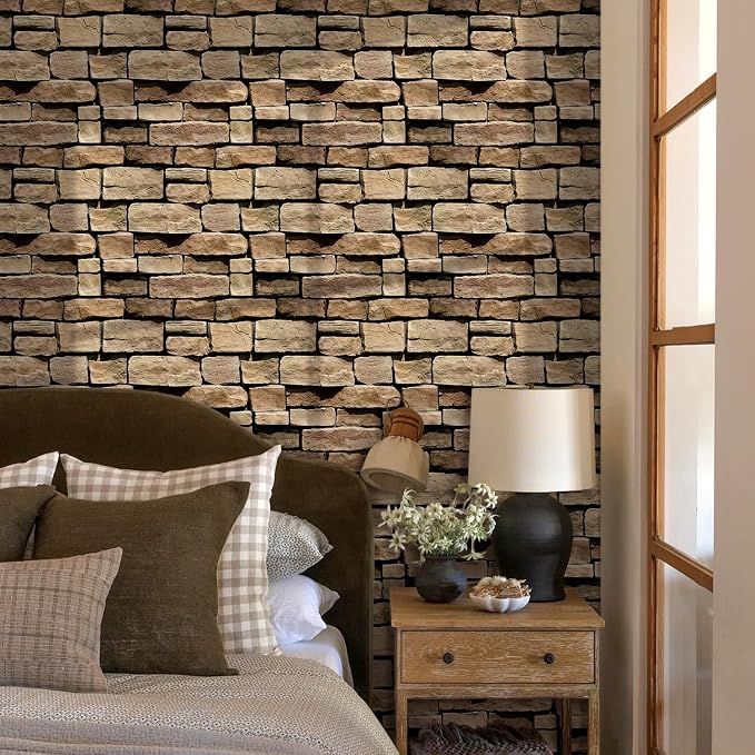 COMSTICKC 3D Peel and Stick Faux Stone Wall Panels for Quick DIY Wall Decor | 10 Pcs 11.8" x 11.8", Not Real Stone, Lightweight Thin PVC Decorative Tiles Wall Sticker Wallpaper, Cover 9.7 sq ft - Image 7