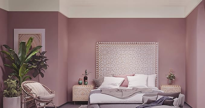 Dimoon 110''x17.7'' Pink Peel and Stick Wallpaper Contact Paper Modern Self Adhesive Wall Paper Removable Renter Friendly Textured Solid Color Shelf Cabinet Vinyl Roll (110''x17.7'',Grey Pink) - Image 5