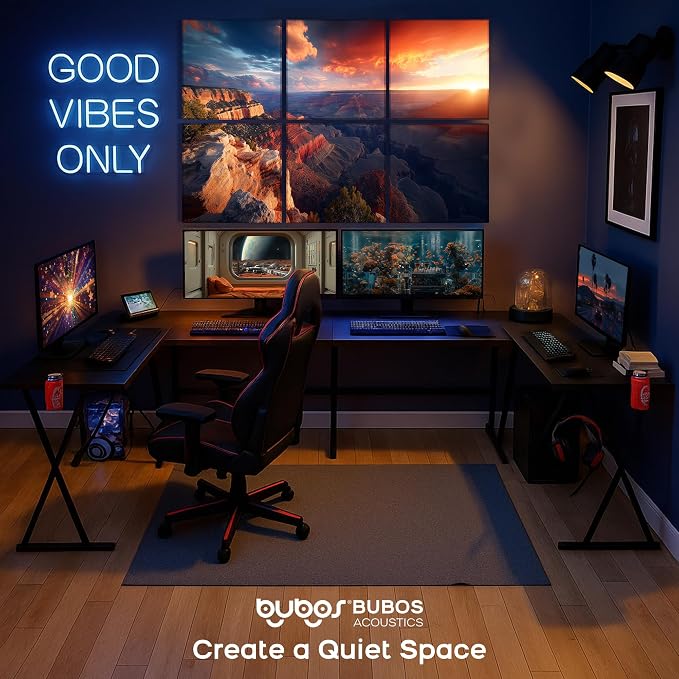 BUBOS 6 Pack Art Acoustic Wall Panels,70.8”x47.2”Self Adhesive for Home Decor | Peel and Stick, for Home Office, Studio & Wall Decor Sound Treatment, Wall Panels for Noise Reduction & Stylish Room - Image 5