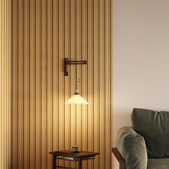 Teak Yellow Peel and Stick Slat Wall Panels,Wood Grain Paneling | (118"x15.75",13Sq.ft)Self-Adhesive,Soundproof,Moisture-Resistant,3D,Faux Wood Panels,for Bedroom,Bathroom,Entryway - Image 2